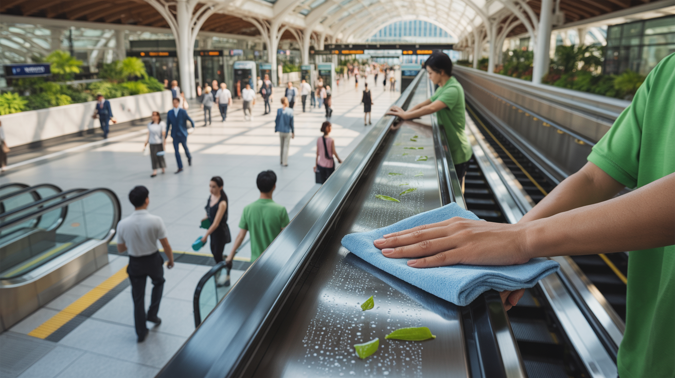 Transport Hubs: Keeping High-Touch Surfaces Clean with Residue-Free En